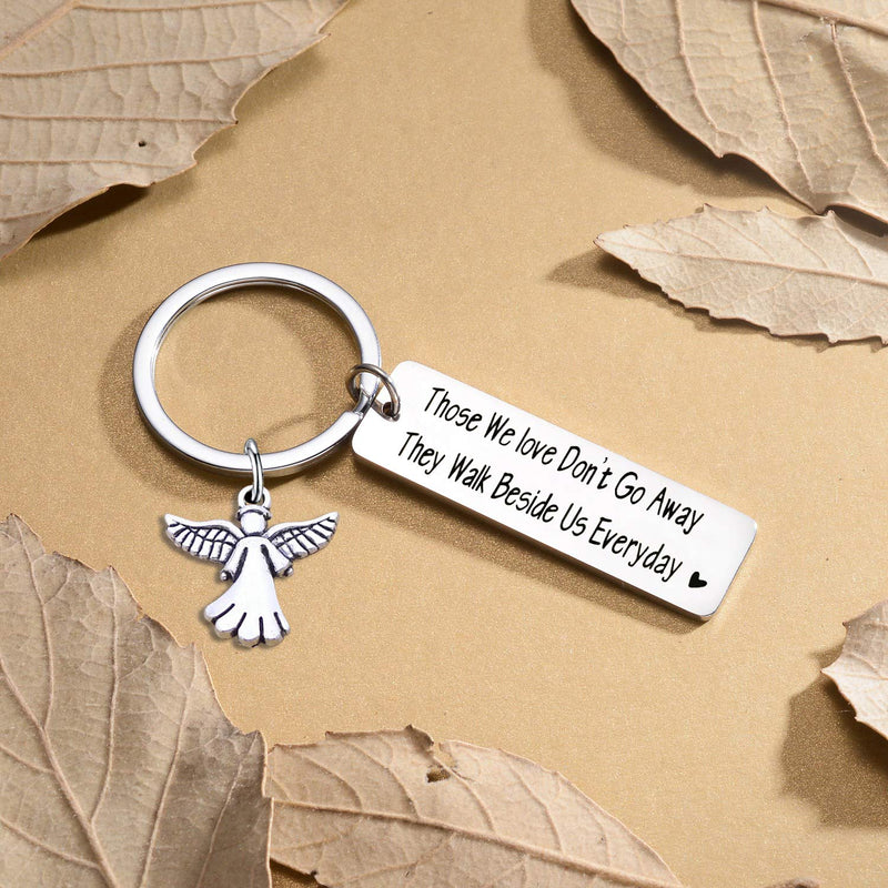 Memorial Gift Angel Keyring for Loss of Pet Lost Puppies Memorial Keyring Pet Lover Cat Dog Loss Keychain Sympathy Gift (Those We Love Don't Go Away) Those We Love Don't Go Away - PawsPlanet Australia