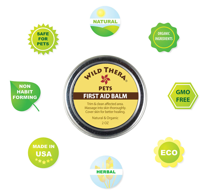 Wild Thera Pet Care. Paw Balm, Snout/Nose Balm, Pet First Aid and Pet Joint Care. Natural and Organic Pet Health. Safe for Cats & Dogs Pet First Aid Balm 2 oz - PawsPlanet Australia