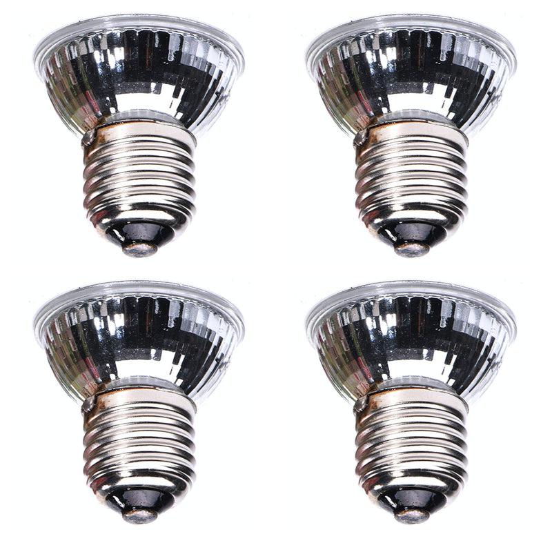 4-Pack 50W UVA+UVB Bulbs | Heat and Light for Reptiles and Amphibian Tanks, Terrariums and Cages | Works with Various Lamp Fixtures 50.0 Watts - PawsPlanet Australia