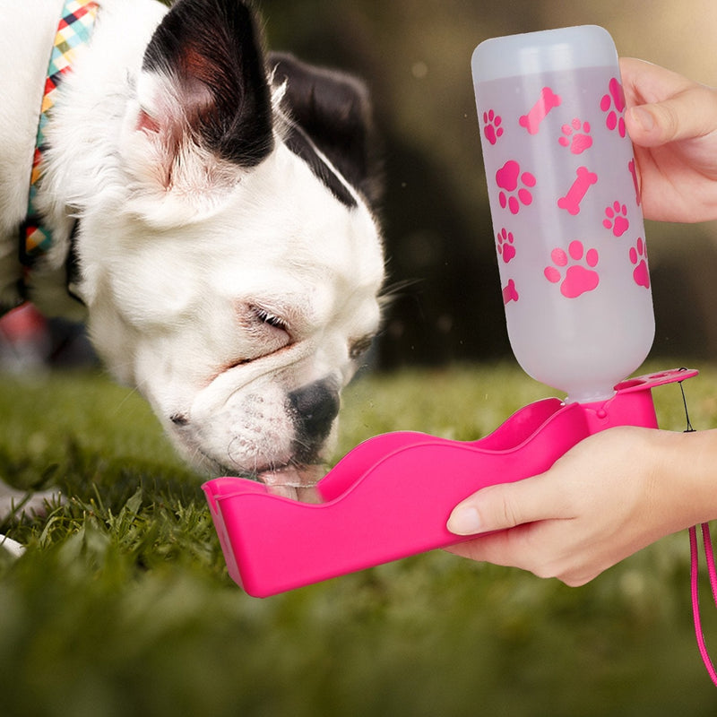 ANPETBEST Dog Travel Water Bottle, Portable Foldable Water Dispenser Drink Bottle for Daily Walks, Hiking, Camping, Beach, BPA Free Plastic-325ml/11oz-650ml/22oz?Pink? (11oz) 11oz - PawsPlanet Australia