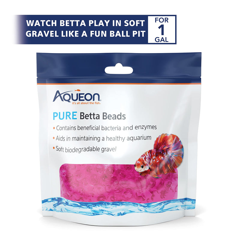 Aqueon Pure Betta Beads Pink - PawsPlanet Australia