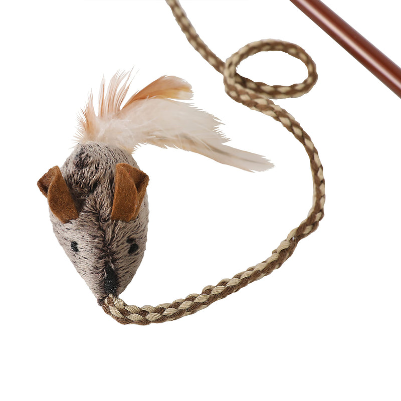 Our Pets Cat Toy Mouse Play-N-Squeak Cat Toys for Indoor Cats [Interactive Cat Toy, Catnip Toy, Catnip Toys for Cats, Real Mouse Sound] Kitty and Kitten Toys w/ Cat Nip for Enrichment Tethered & Feathered - PawsPlanet Australia