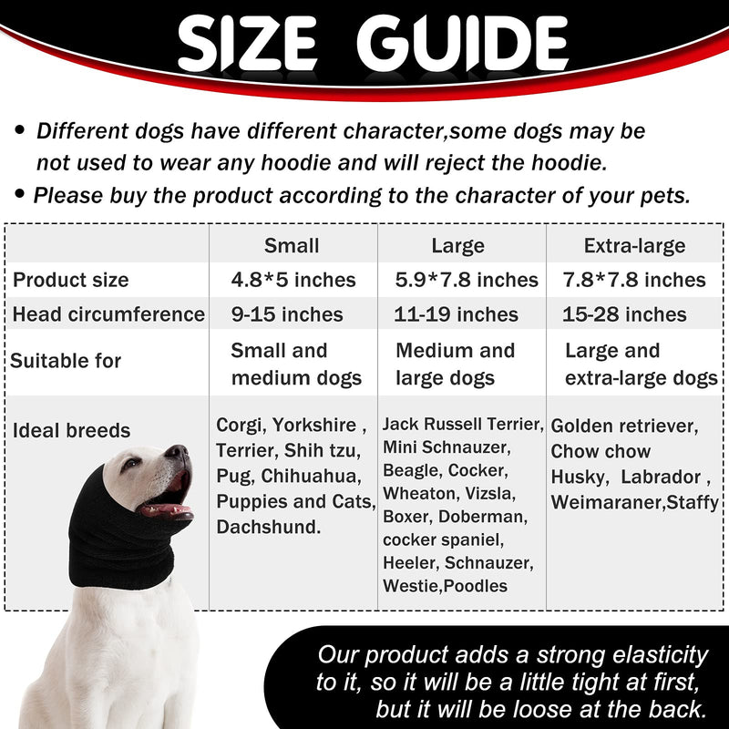 Dog Snood Dog Neck and Ears Warmer, Dog Ear Muffs Noise Protection, No Flap Ear Wraps for Dogs, Warm Winter Pet Knit Snood Headwear for Comfort, Grooming, Anti-Anxiety at Noise Place Small - PawsPlanet Australia