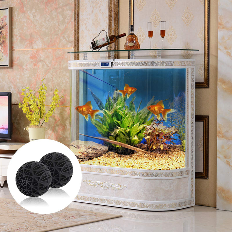 100 Pcs Bio Balls Filter Media, Premium Bio Balls for Aquarium Filter Fish Pond (Black) - PawsPlanet Australia