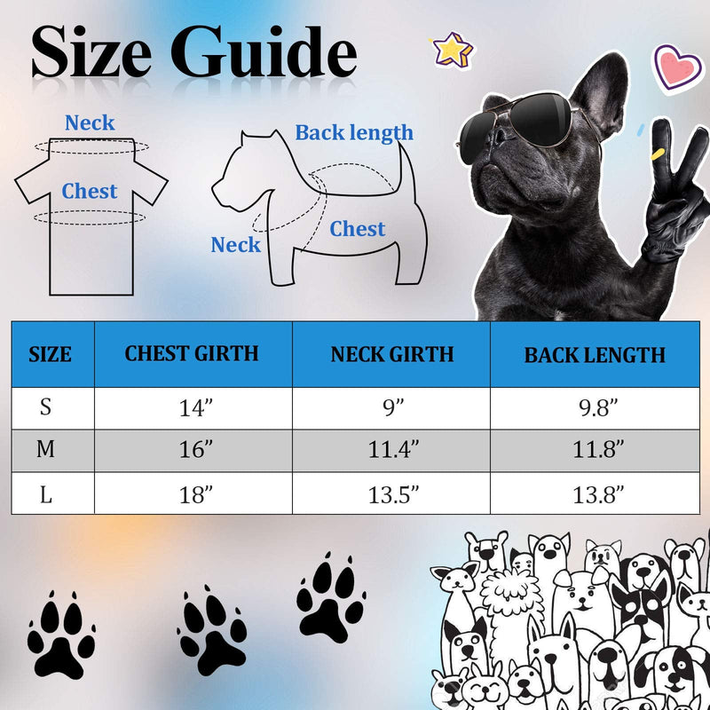 9 Pieces Printed Pet Shirt Summer Pet T Shirt Cool Puppy Shirts Dog T-Shirts Soft Breathable Dog Sweatshirt for Small Medium Dogs Cats Anchor Pattern,S - PawsPlanet Australia