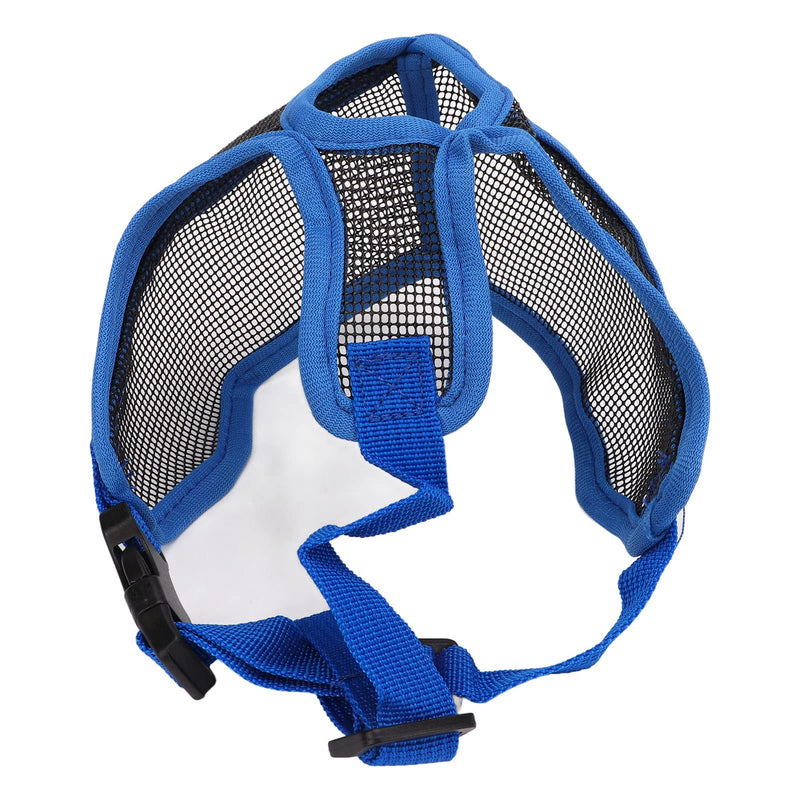 Dog Muzzle for Short Snout, Breathable Mesh Muzzle for Bulldogs, Prevent Biting, Barking, Chewing, Dog Muzzle for Bulldog-Chihuahua L Blue - PawsPlanet Australia