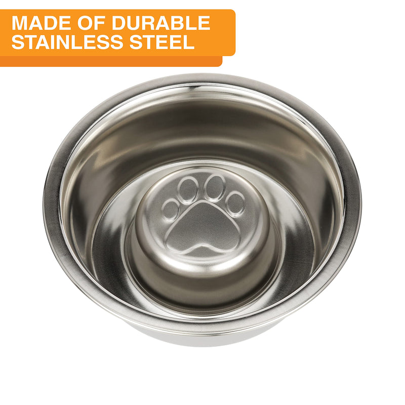 NEATER PET BRANDS Slow Feed Bowl Stainless Steel - Standard Bowls Fit Elevated Feeders 1 Cup - Fits 5.75 - 6.25 Inch Opening - PawsPlanet Australia