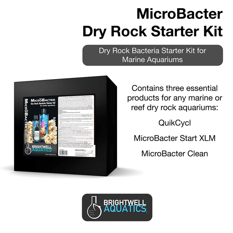 [Australia] - Brightwell Aquatics MicroBacter Dry Rock Bacteria Starter Kit 