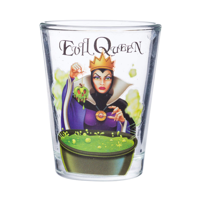 Silver Buffalo Disney Villains Queen, Cruella, Malificent, and Ursula 4-piece Mini Glass Set, 1-Ounce Each, Clear - PawsPlanet Australia