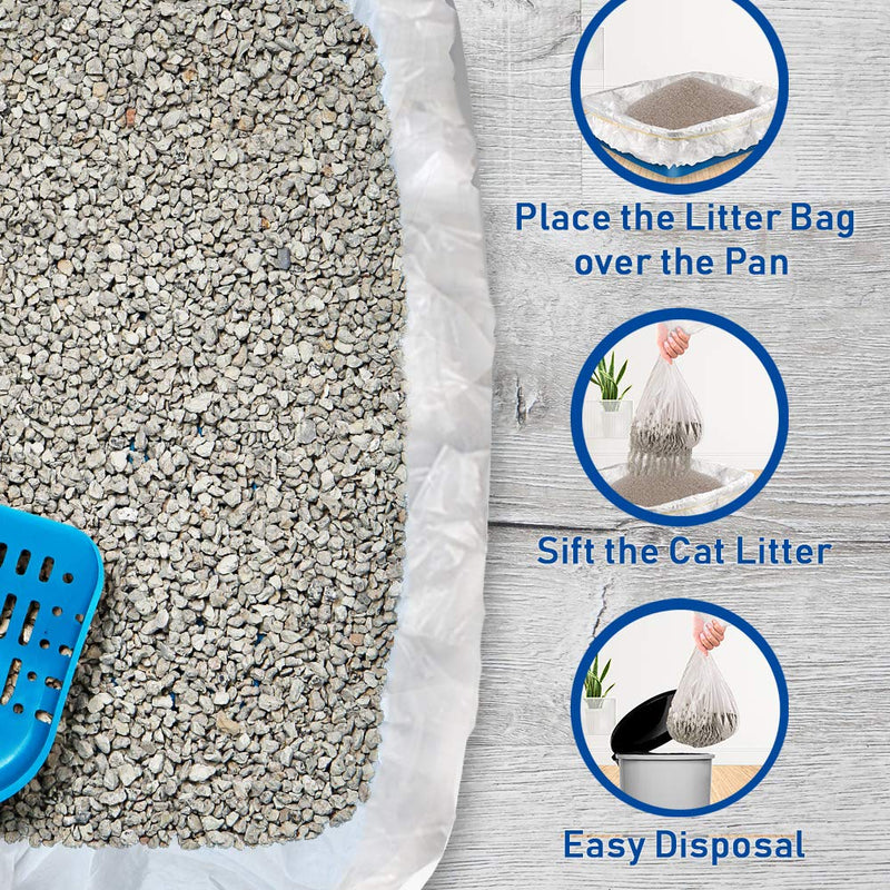 Alfapet Kitty Cat Pan Disposable, Sifting Liners- 10-Pack + 1 Transfer Liner-For Large, X-Large, Giant, Extra-Giant Size Litter Boxes- Pack of 6, 40 in X 38 in - PawsPlanet Australia