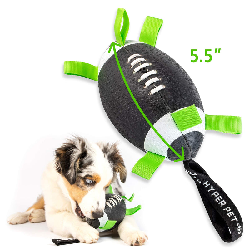 Hyper Pet The Original Quality Grab Tabs Dog Football (Indoor-Outdoor Interactive Dog Toy Dog Balls with Easy Grab Tabs) Fun Dog Tug Toy and Dog Ball - 2 Size Options Available 5.5 Inch - PawsPlanet Australia