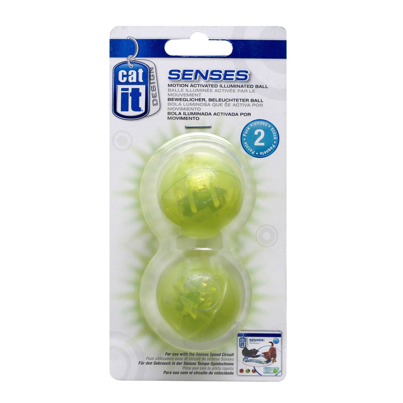 Catit Design Senses Super Roller Circuit Senses Spare Illuminated Balls for Speed Circuit, Pack of 2 - PawsPlanet Australia