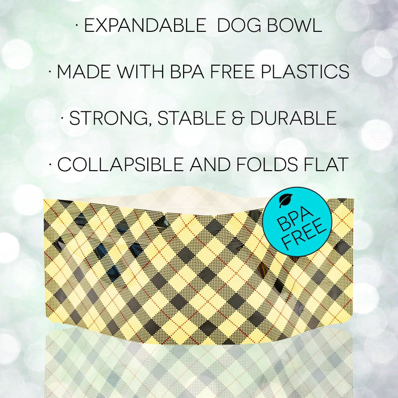 [Australia] - MODGY Dog Bowl 2-Pack H2Fido Barkan Sweater Design, Collapsible & Expandable, Convenient, Great for Traveling, Camping, Hiking, Picnics & More 