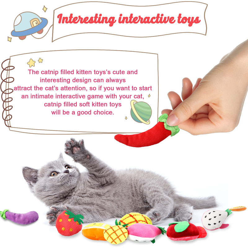 25 Pieces Catnip Cat Toys Kitten Interactive Cat Toys Set Filled Soft Kitten Toys Cute Soft Plush Cat Pillow with Mixed Color Plastic Cat Springs for Cat Kittens - PawsPlanet Australia