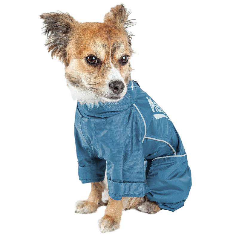 [Australia] - Dog Helios 'Hurricanine' Waterproof And Reflective Full Body Dog Coat Jacket W/ Heat Reflective Technology X-Large Blue 