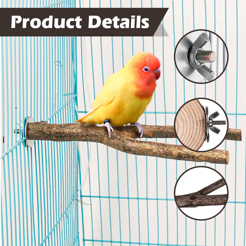 Pack of 6 natural perches for birds, perches for budgies, wooden bird perch, bird perches, budgie toy, perch for bird cage, bird toy perches set - PawsPlanet Australia