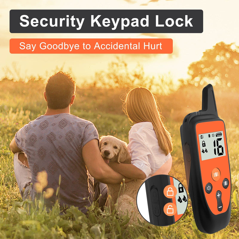 Dog Training Collar with Remote, Sound & Vibration Training Modes, with Safety Lock & Flashing Light, USB Rechargeable IP67 Waterproof, Up to 1000Ft Remote Range, Remote Anti bark Collar for All Dogs - PawsPlanet Australia