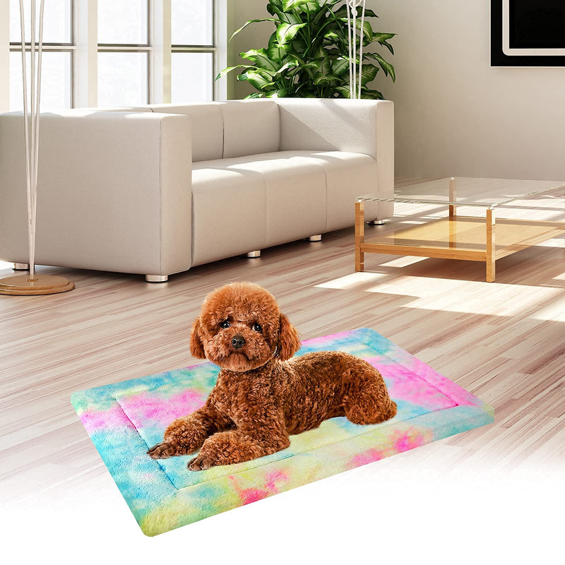 VANKEAN Stylish Dog Bed Mats Reversible(Cool and Warm),Dog Bed Pads for Small to XX-Large Dogs,Dog Pad Mat for Dog Sleeping,Machine Washable Soft Dog Pad Mat,Colorful S(24 x 18") - PawsPlanet Australia