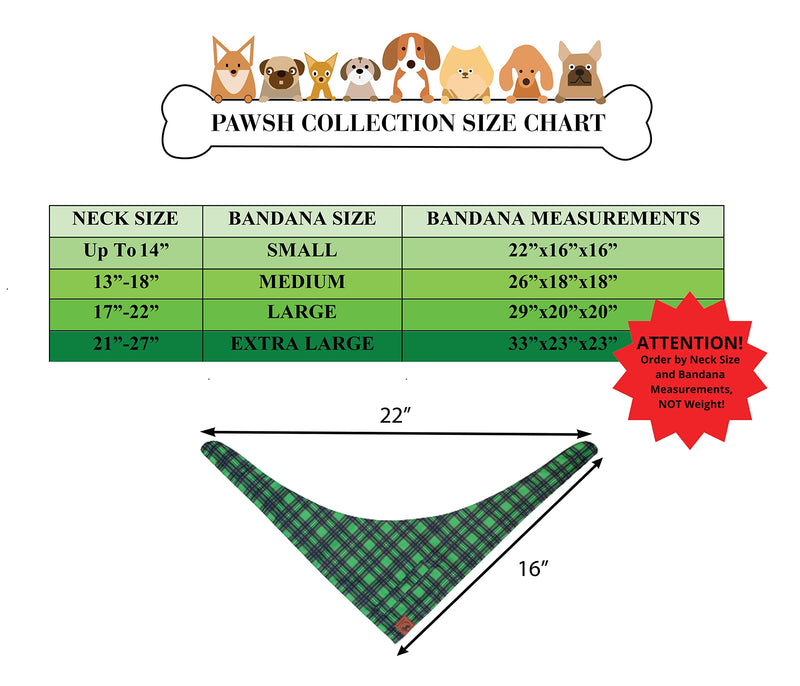 Pawsh Collection Dog Bandanas with Poop Bags Pocket-For SM to XL Dogs. Dog Bandanas-4 Pack, Includes 1 Reflective Dog Scarf. Reversible Bandanas for Dogs. Cute Puppy Bandana. Eliminate Poop Bag Holder Small - PawsPlanet Australia