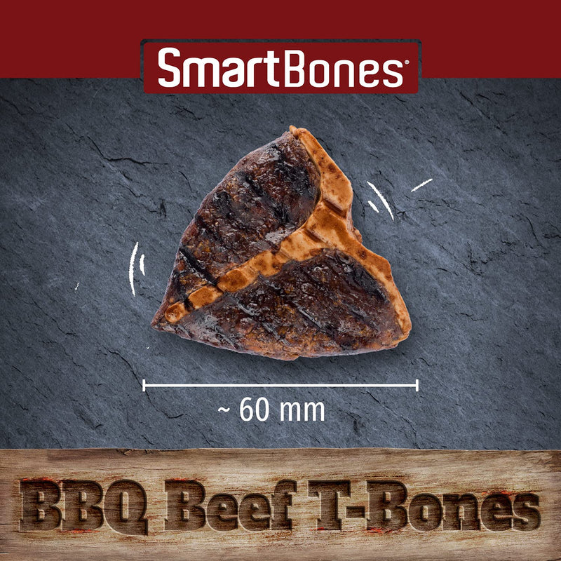 SmartBones BBQ Beef T-Bones Grill Masters Rawhide-Free Chewy Treats for Dogs, Barbecue Flavour, Made With Tasty Beef - PawsPlanet Australia