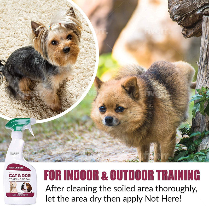 Karlsten Urine Repellent & Anti Fouling Spray for Cat and Dog Repellent Stop Cats and Dogs Repeat Marking Indoors and Outdoors Natural Training Aid Repel cats and Dogs 500 ML - PawsPlanet Australia