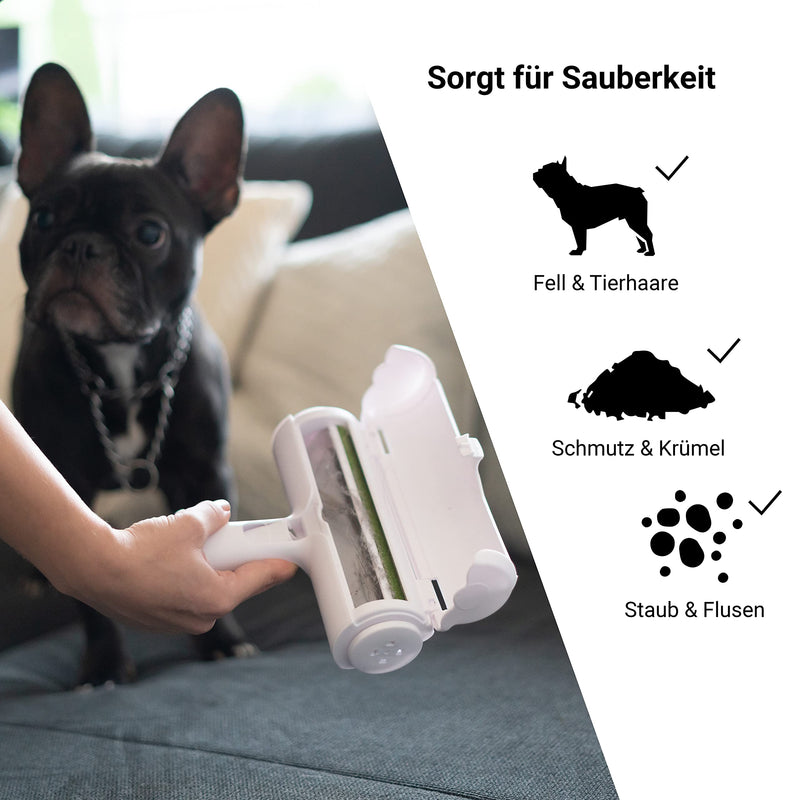 FinoPet set of 5 with different dog brushes/cat brushes, XL lint roller and tick tweezers in a promotional set, long hair short hair undercoat brushes animal hair remover, automatic tick removal set of 5 with different dog/cat brushes - PawsPlanet Australia