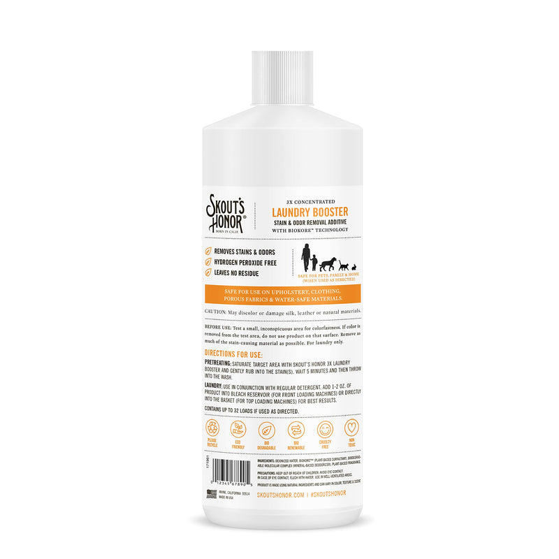 [Australia] - SKOUT'S HONOR: Professional Strength Laundry Booster - Stain and Odor Removal Additive - 3X Concentrated Solution for Laundry Use 