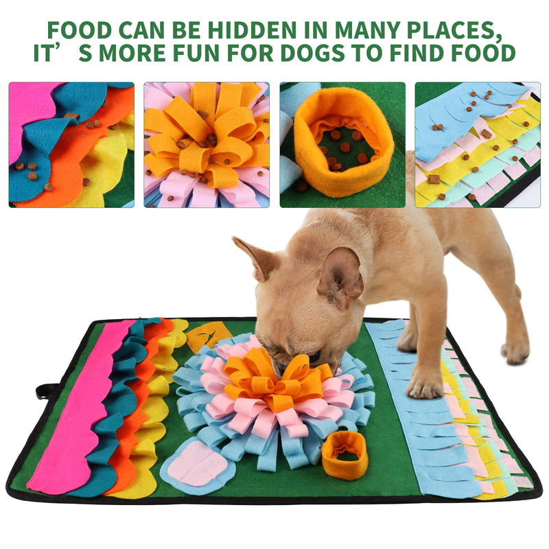 BLOOMWIN Snuffle Mat for Dogs Pet Feeding Mat Training Mats Encourages Natural Foraging Skills Green - PawsPlanet Australia