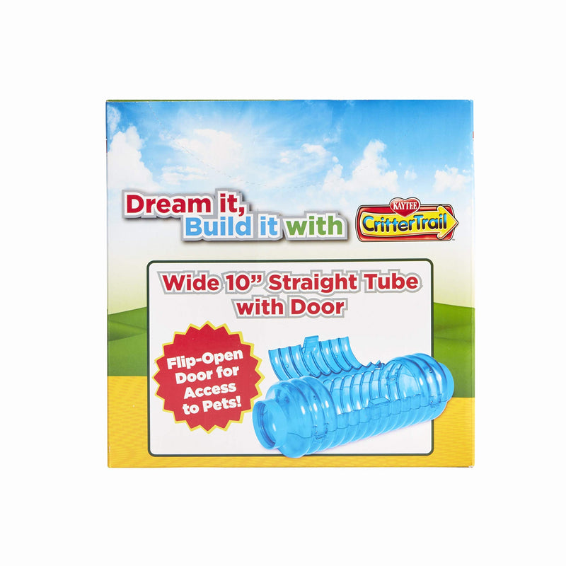 Kaytee CritterTrail Fun-nel Tube Wide 10" Straight with Door 10 Inches - PawsPlanet Australia