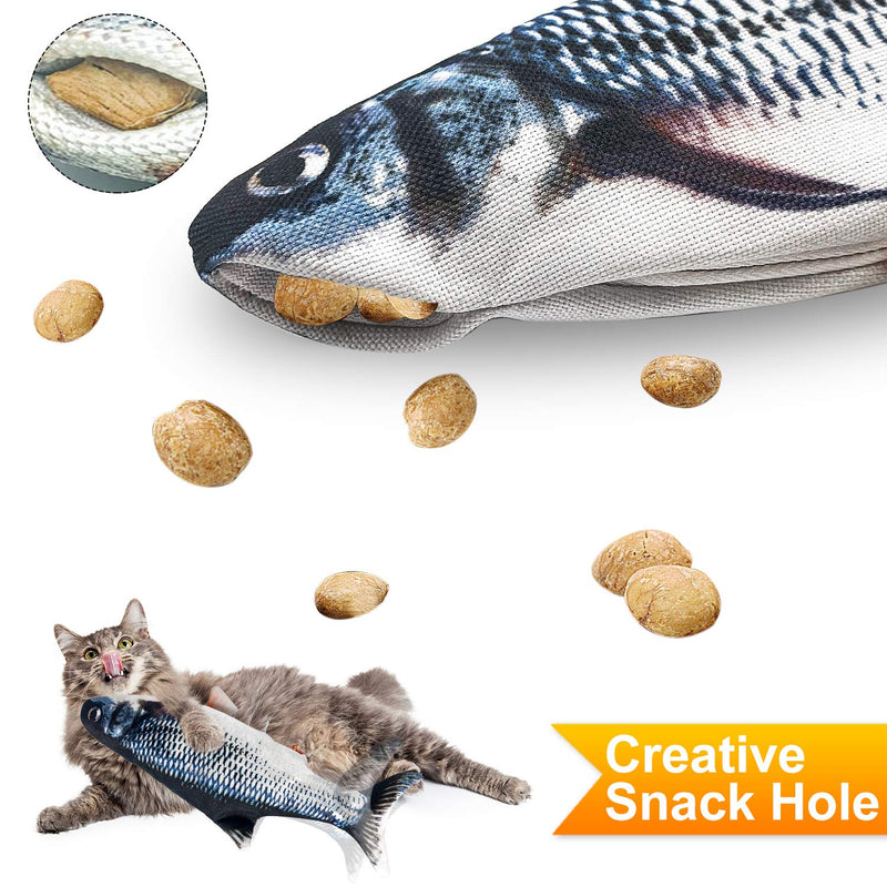 [Australia] - Yoochee 2 Pack Moving Fish & Lobster Cat Toy, Electric Flopping Oxford/Plush Cat Toy, Interactive Wiggle Catnip Toys, Realistic Fish Toy for Indoor Kitten, 500mAh Large Capacity Rechargeable Toys 