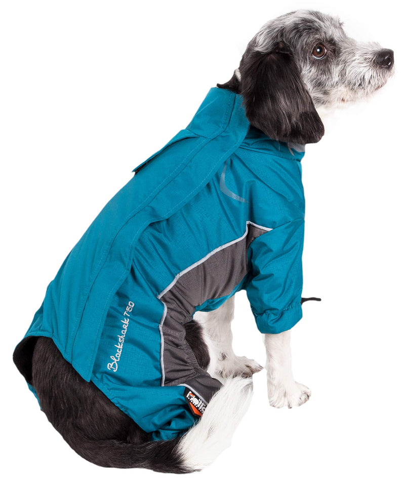 DOGHELIOS 'Blizzard' Full-Bodied Comfort-Fitted Adjustable and 3M Reflective Winter Insulated Pet Dog Coat Jacket w/ Blackshark Technology, X-Small, Blue - PawsPlanet Australia