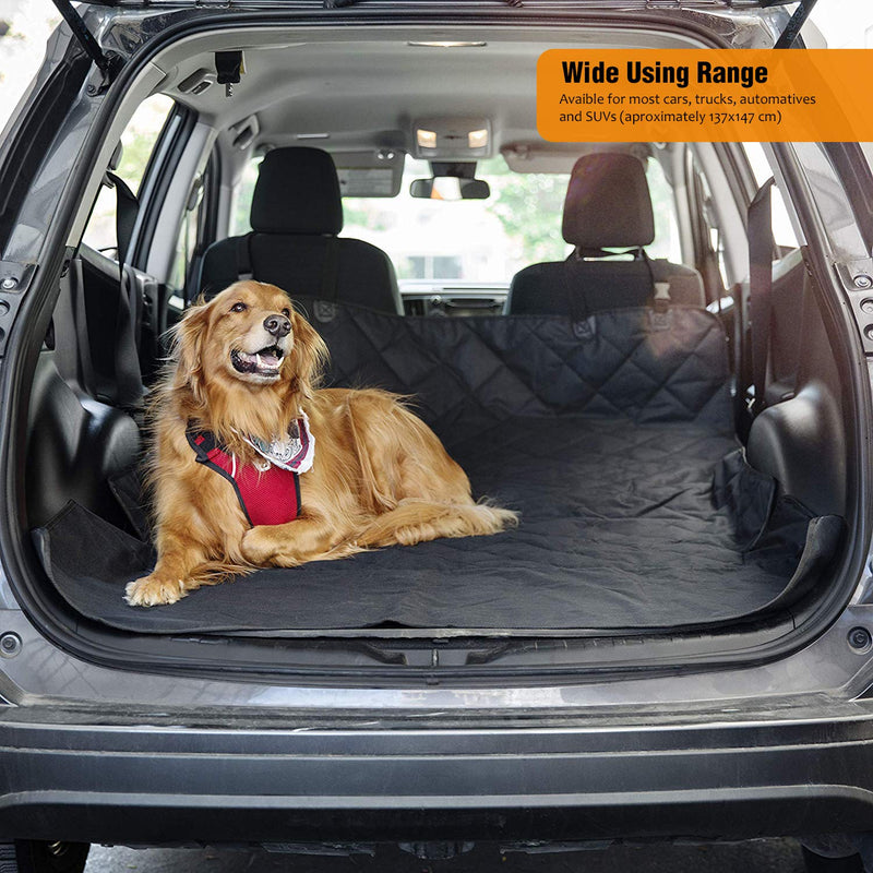 AMZPET Dog Car Seat Cover for Dogs, Waterproof with Door Protection, Durable Nonslip Scratch Proof Washable Pet Back Seat Cover. 3-in-1 Car Seat Protector, Boot Liner, Dog Travel Hammock for all Cars Black - PawsPlanet Australia