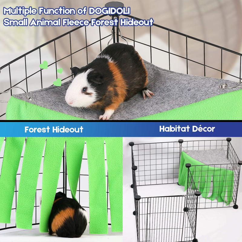 [Australia] - Sky Blue, Pink, Purple, Green & Strawberry Red Guinea Pig Hideout, Corner Fleece Forest Hideaway for Guinea Pigs, Ferrets, Chinchillas, Rats, Bunny & Other Small Animals Without Metal Fences 