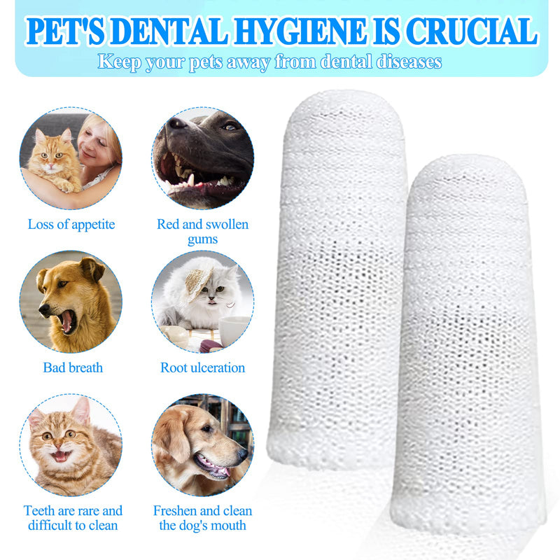 Pack of 18 dog toothbrushes, finger toothbrushes, dog finger cots, dogs dental care toothbrushes finger cot, reusable pets teeth, small cats like cleaning knitted fabric toothbrush, 360° dog toothbrush - PawsPlanet Australia
