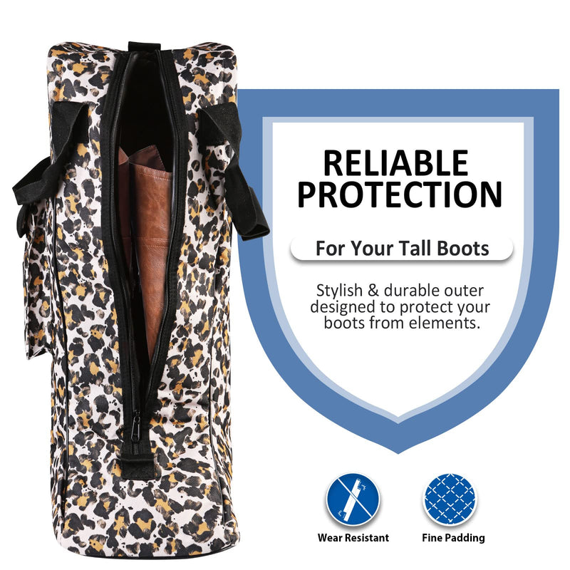 Harrison Howard Tall Boot Carry Bag Classic Leopard - PawsPlanet Australia