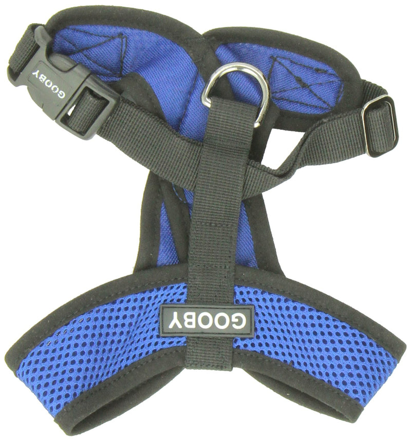 [Australia] - Gooby - Comfort X Head-in Harness, Small Dog Harness with Patented Choke Free X Frame Medium (9-15 lbs) Blue 