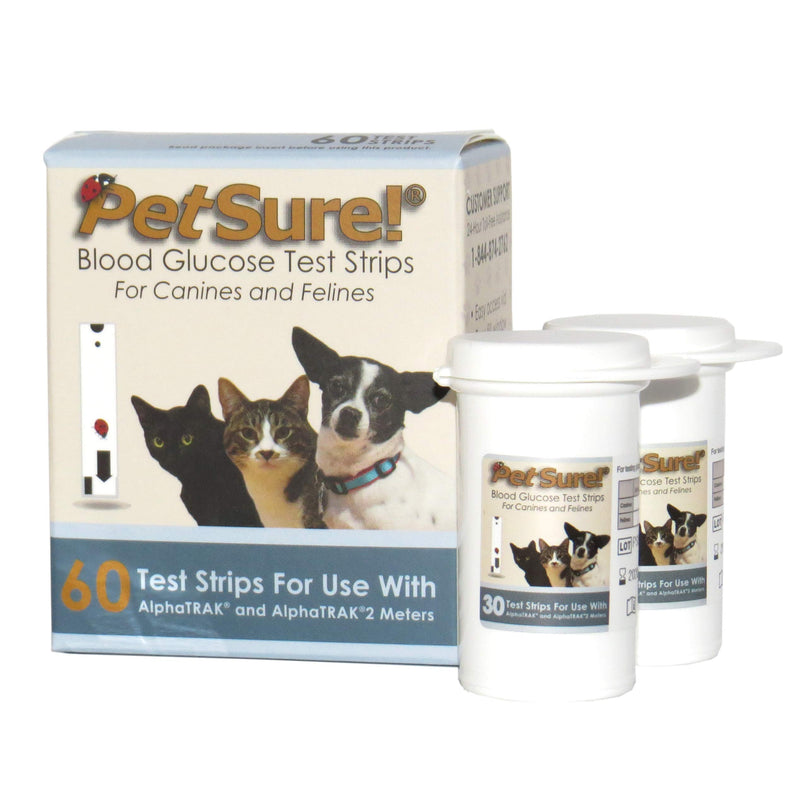 PetSure! Test Strips 60ct - Blood Glucose Testing for Cats and Dogs - Works with AlphaTrak and AlphaTrak2 Meters - PawsPlanet Australia