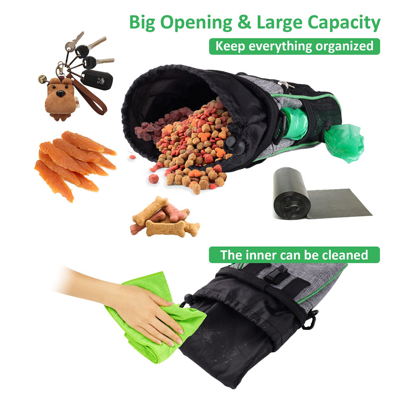 SARHLIO Dog Treat Pouch for Small to Large Dogs Pet Training Bag to Carry Snack, Pet Toy, Kibble 3 Ways to Wear with Built-in Poop Bag Dispenser for Dog Walking Training(BPK01D) - PawsPlanet Australia