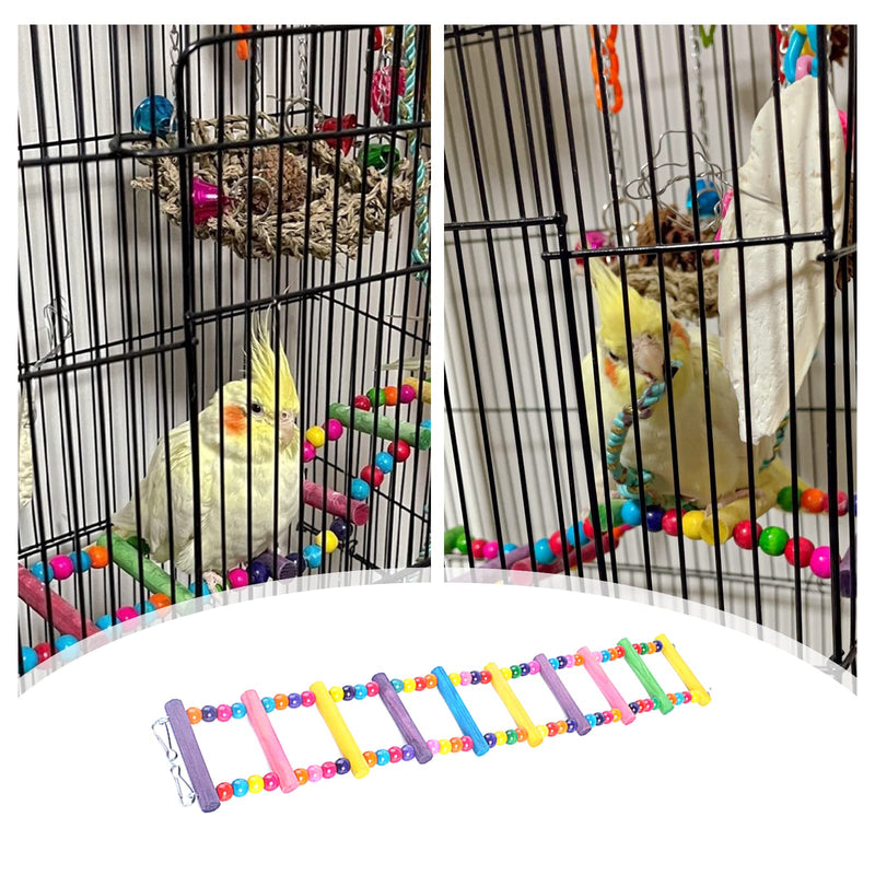 NA Parrots Cage Toy Hanging Swing Wooden Natural Log Swing Stripe Toy for Small Parakeets Cockatiels, Lovebirds, Conures, Macaws - PawsPlanet Australia