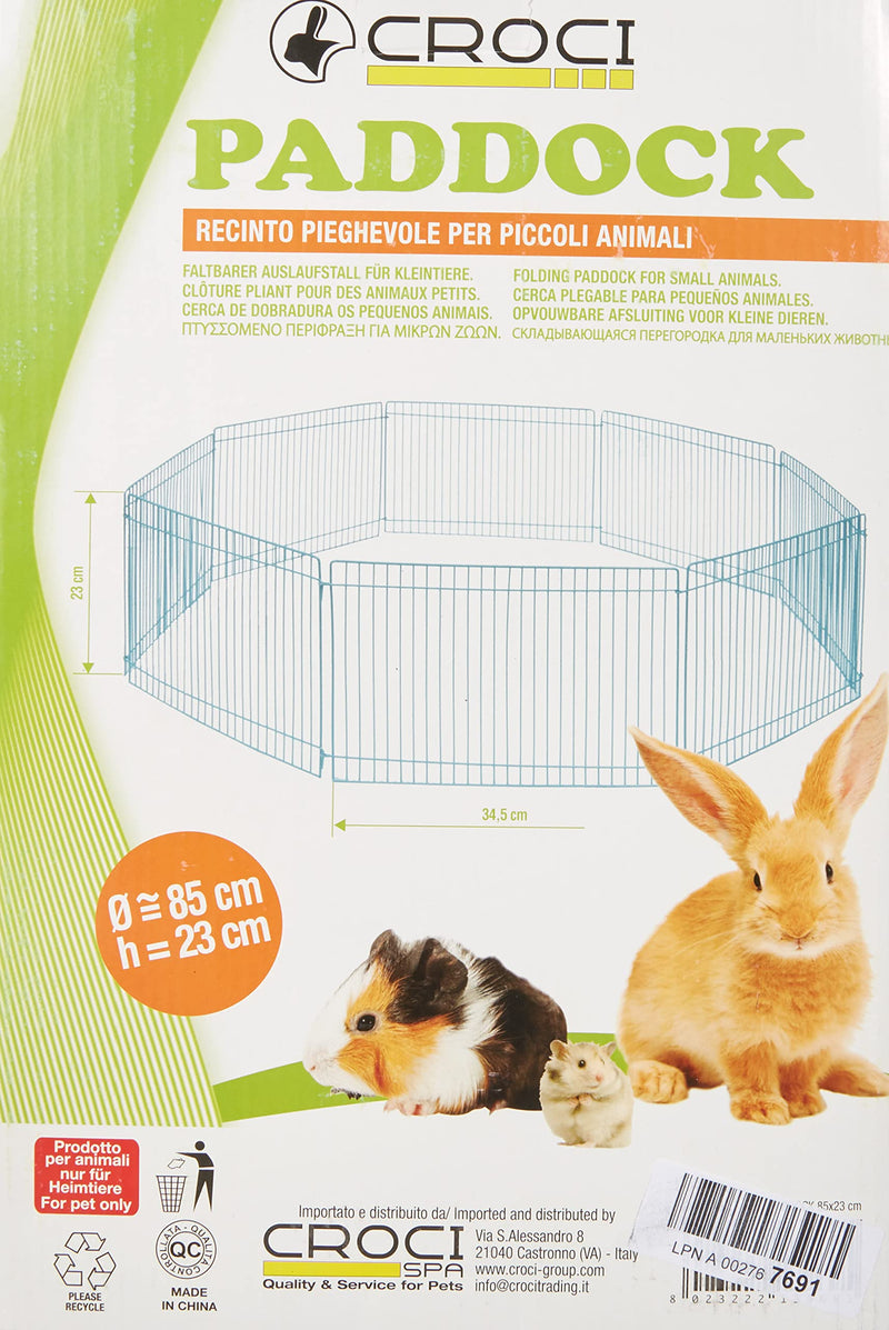 CROCI Paddock - guinea pig enclosure - playpen for rodents such as hamsters, rats, gerbils and small animals such as turtles, metal, 85 x 23 cm, assorted - PawsPlanet Australia