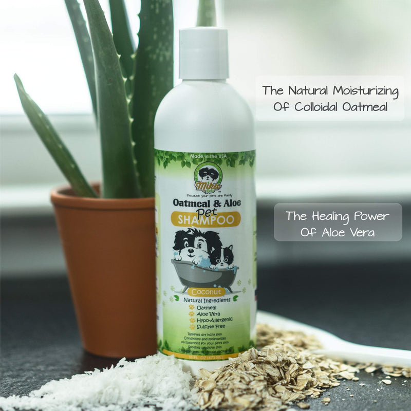 [Australia] - Dog Shampoo for Smelly Puppy, Cat, Small Pet - Natural Oatmeal for Dry Itchy Skin Dandruff Relief - Hypoallergenic with Aloe for Allergy Relief & Sensitive Skin at Bath Time - Best Dog Bath Deodorizer 