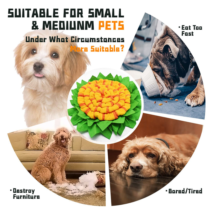 Gulymm Pet Snuffle Mat for Dogs, Upgraded Snuffle Mat Dog Puzzle Toys, Foraging Interactive Feeding Mat Nosework Training Mats, Encourages Natural Foraging Skills for Small Medium Cats Dog Treat - PawsPlanet Australia