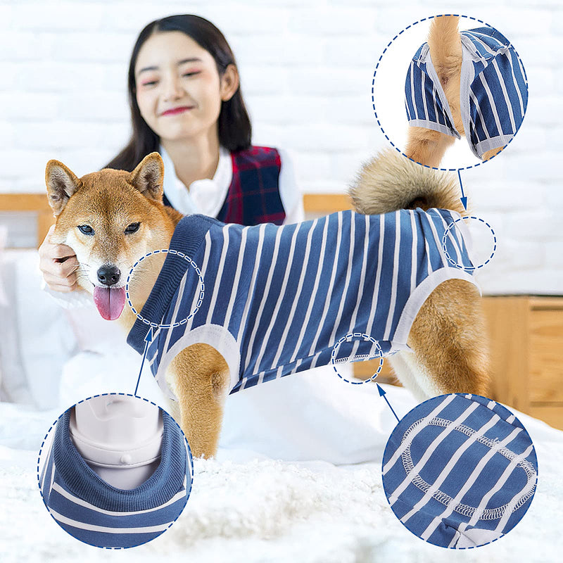 cobee Dog Recovery Suit, Dog Abdominal Wound Protector Puppy Post-Surgery Wounds for Male/Female Dogs, Post-Surgery Pet Surgical Snuggle Suit for Small Medium Dogs (M Size) Polyester - PawsPlanet Australia