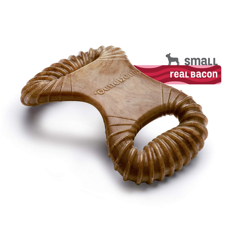 Benebone Dental Dog Chew Toy for Aggressive Chewers, Long Lasting, Made in USA REAL Bacon Small - PawsPlanet Australia