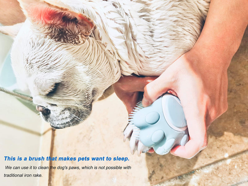 Ctpeng Dog Bath Grooming Brush Pet Shampoo Brush for Soothing Massaging Washing Deshedding - PawsPlanet Australia