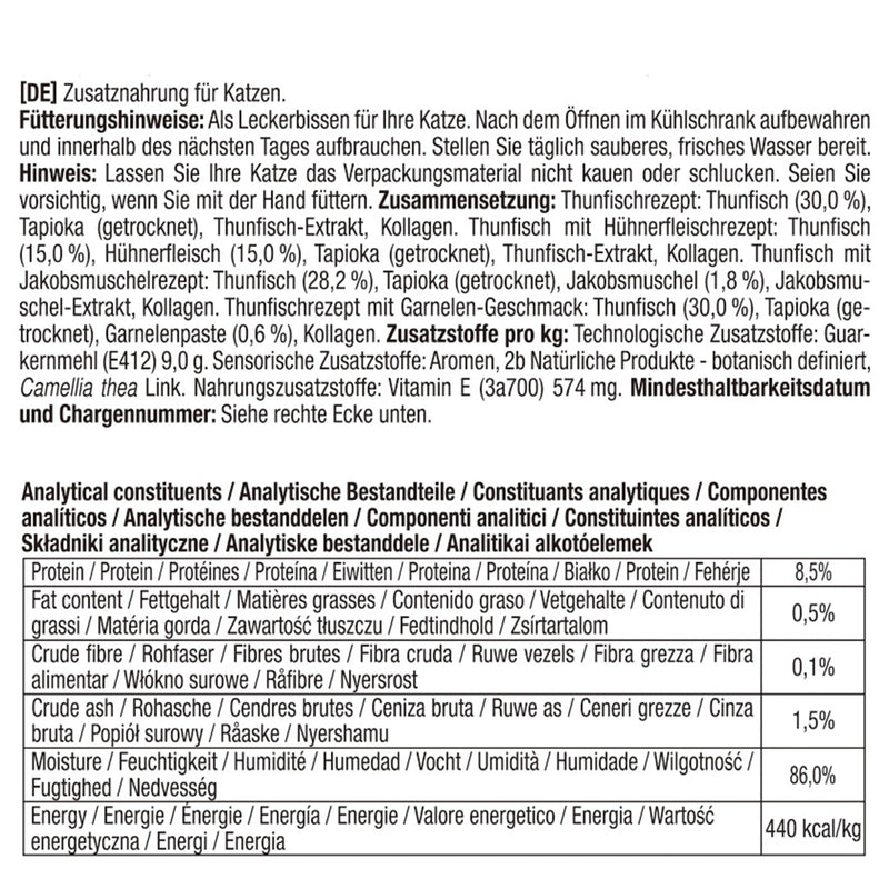 INABA Churu Puree Multipack - cat treats for feeding. Total 40 tubes: 10X tuna, 10X tuna with chicken, 10X tuna with scallops and 10X tuna with shrimp - PawsPlanet Australia