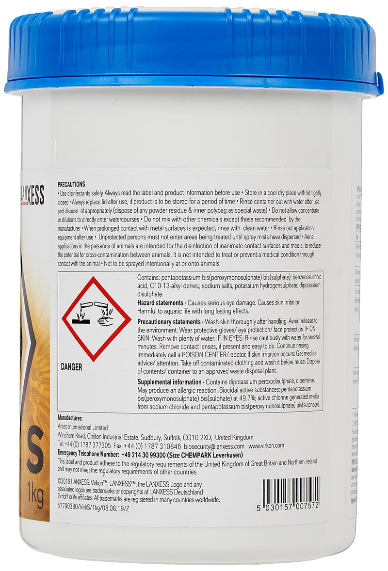 Virkon S Broad Spectrum Disinfectant, 1 kg - PawsPlanet Australia