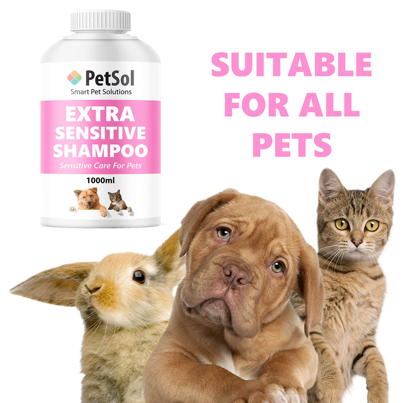 PetSol Dog Shampoo (1 Litre) Extra Sensitive Baby Powder Fresh Smelling Shampoo & Conditioner For Dogs & Cats. Mild Grooming Shampoo For Puppies, Dogs, Cats & Pets - PawsPlanet Australia