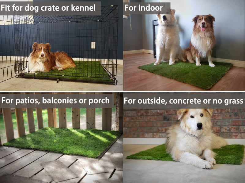 Artificial Grass Patch 39.3"x31.5"/ 39.3"x19.7" for Dogs Potty Training, Soft & Pet-Friendly Turfs Dog Pee Pads for Medium and Large Breeds Indoor/Outdoor Use 39.3"x19.7" - PawsPlanet Australia