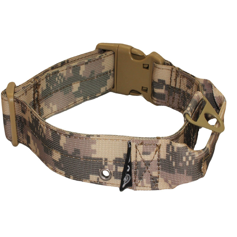 [Australia] - FDC Dog Tactical Collars with Handle Heavy Duty Training Military Army Width 1.5in Plastic Buckle TAG Hole Medium Large M, L, XL, XXL L: Neck 14" - 16" Digital Camo 